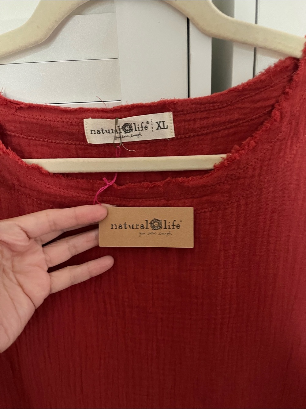 Natural Life NWT Size XL Cotton Gauze Lightweight Popover Tunic Comfort Cozy - Picture 3 of 6